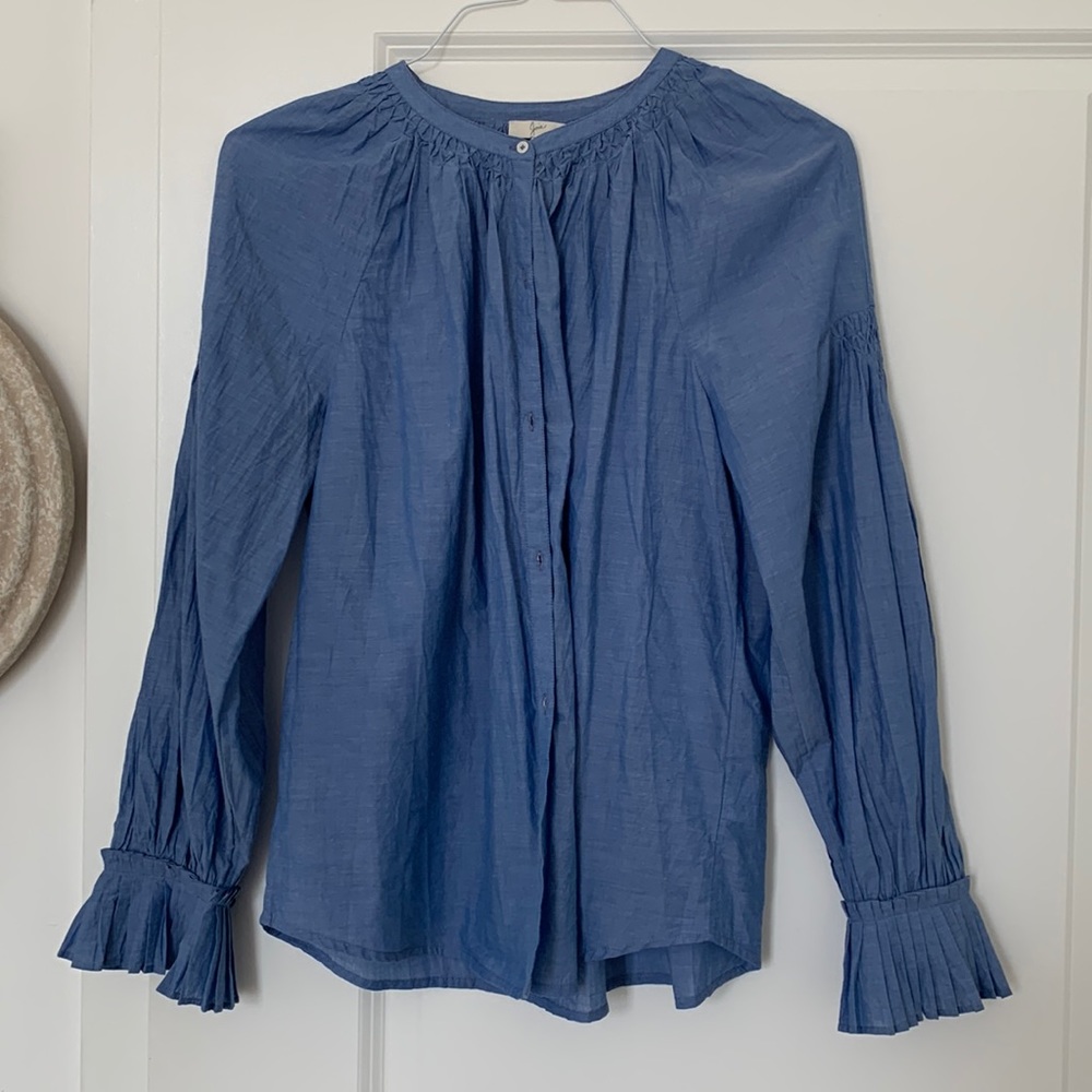 Blue long sleeve button down